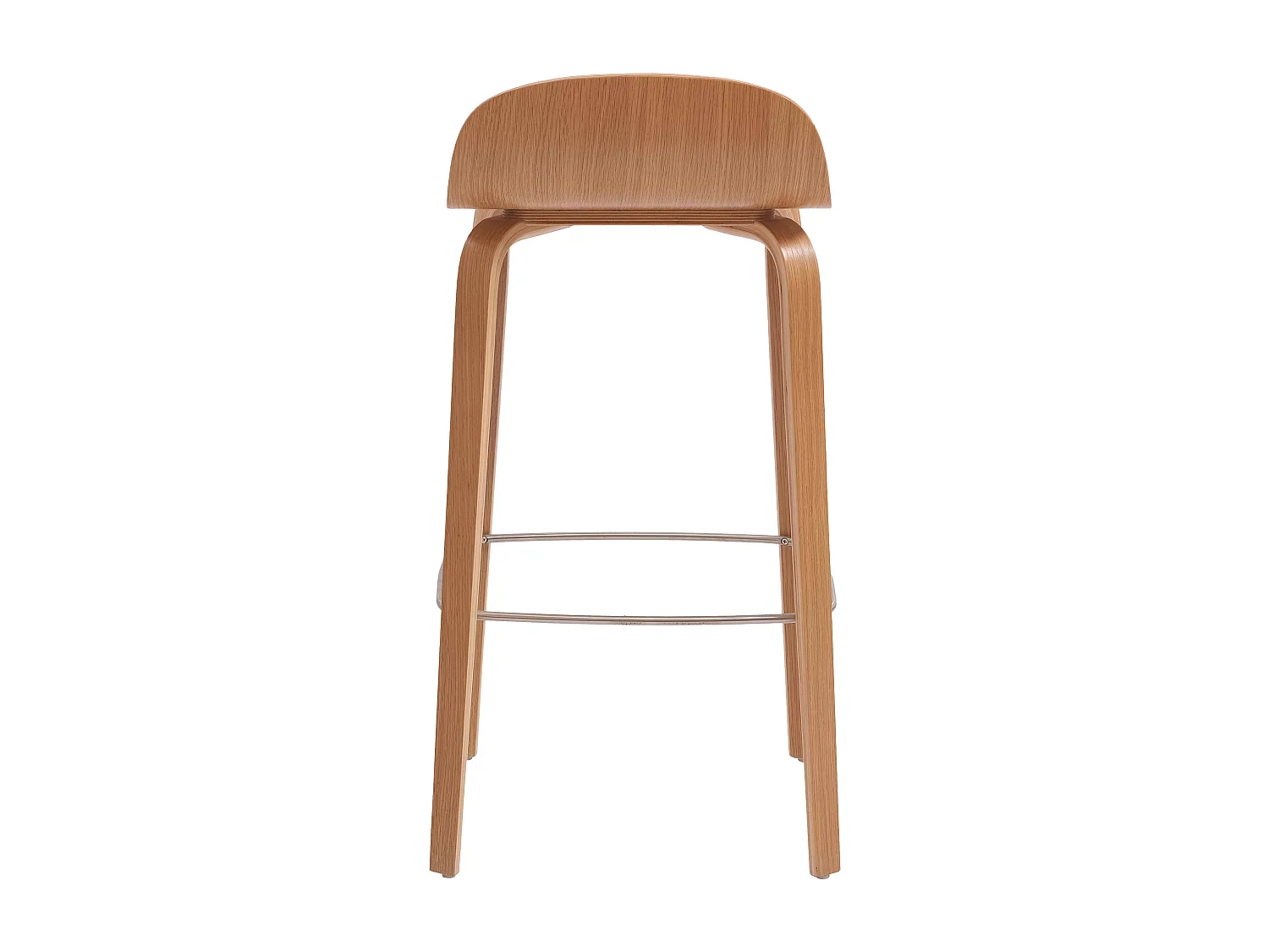 Chaise haute en contreplaqué chêne naturel