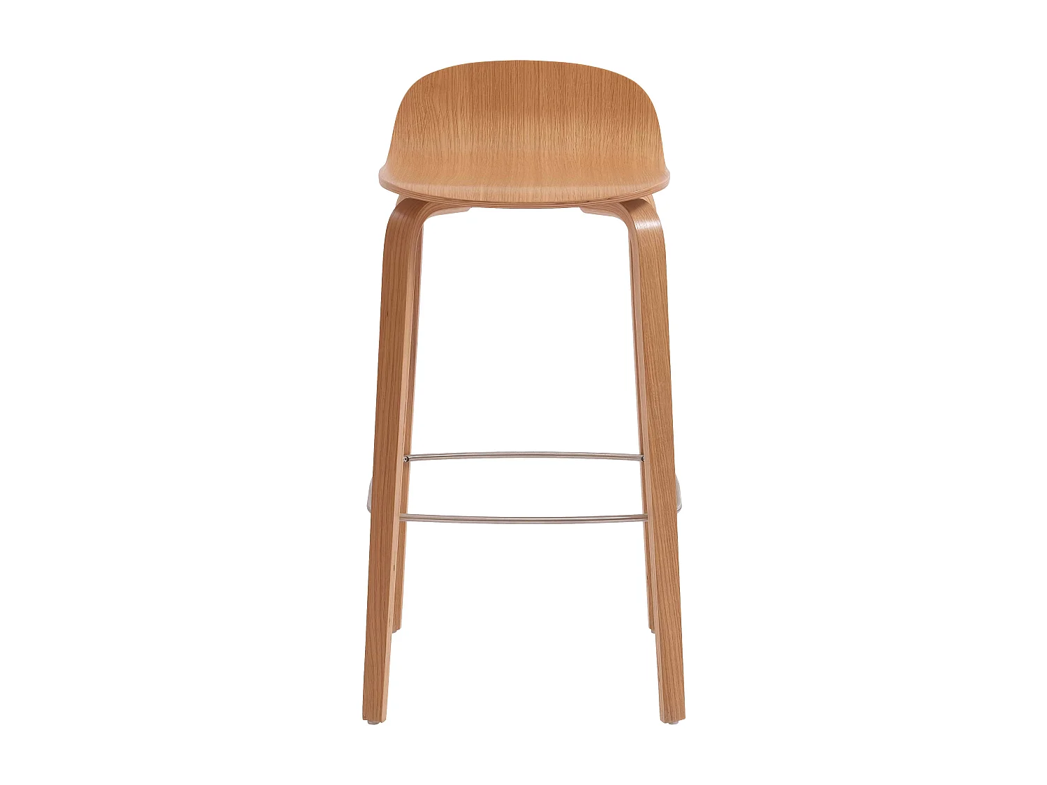 Chaise haute en contreplaqué chêne naturel