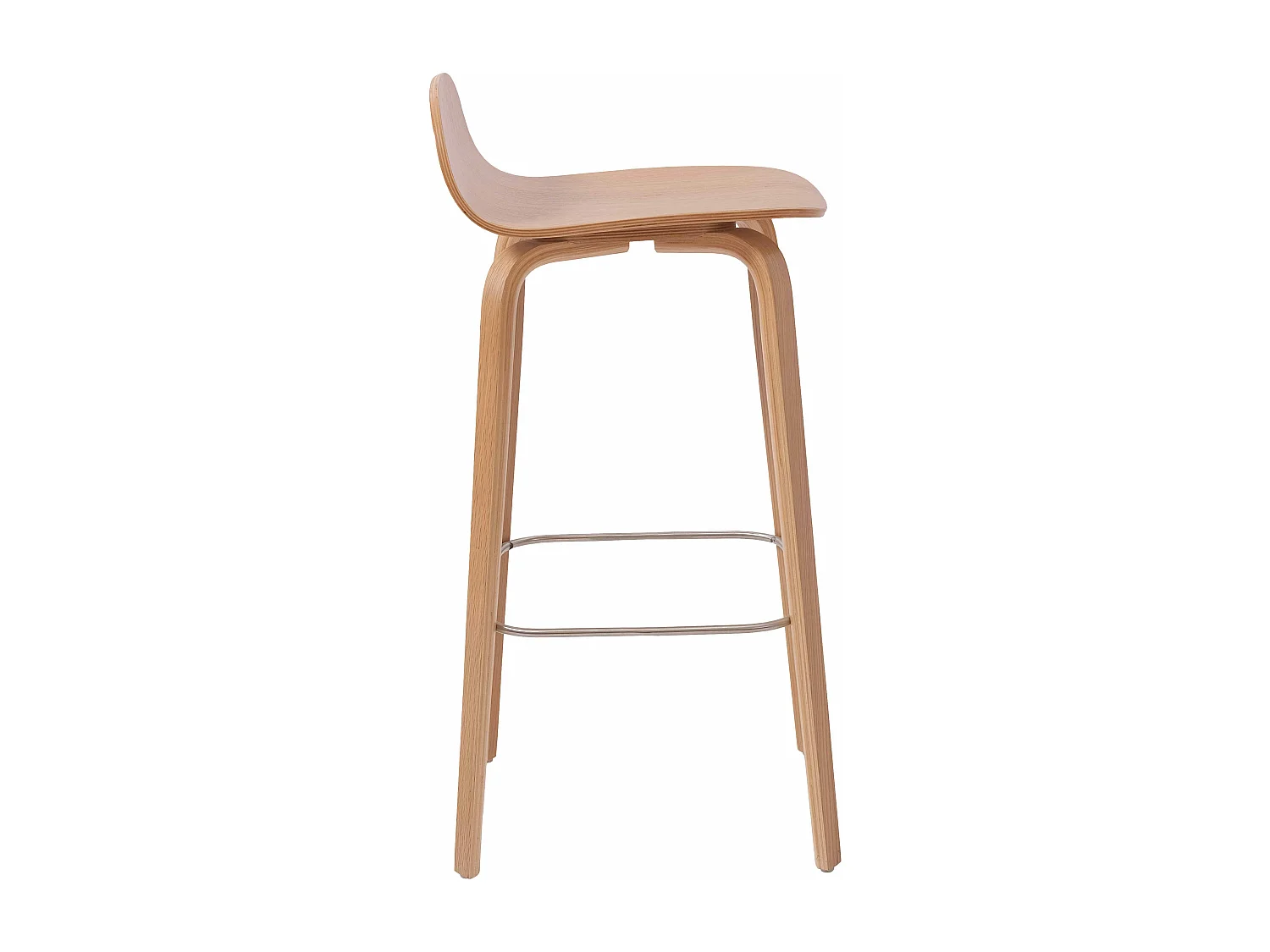 Chaise haute en contreplaqué chêne naturel