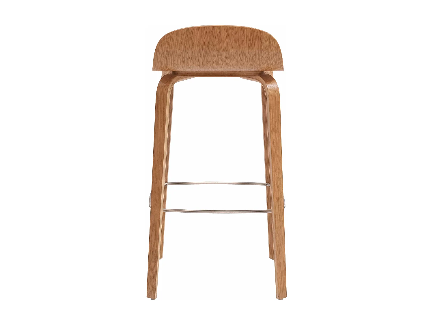 Chaise haute en contreplaqué chêne naturel