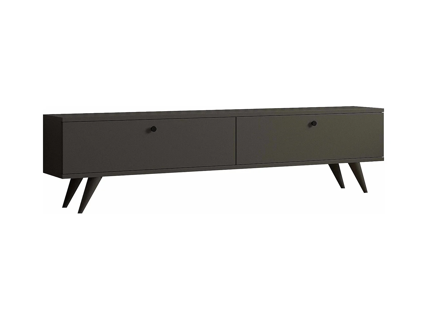 Meuble TV 160 cm mélaminé  gris