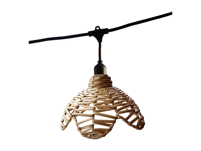 Guirlande lumineuse raccordable FLOWER Marron Caoutchouc 6m