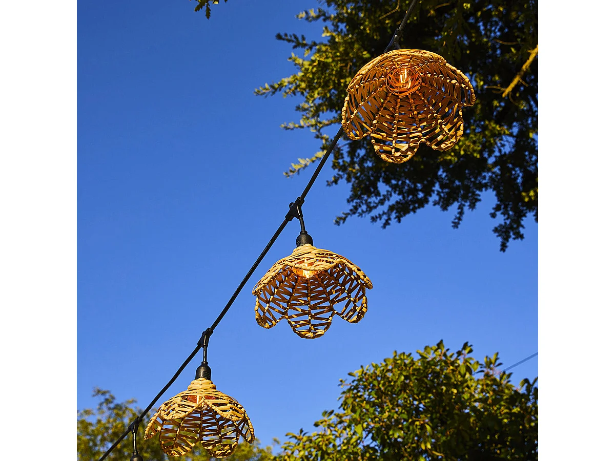 Guirlande lumineuse raccordable FLOWER Marron Caoutchouc 6m