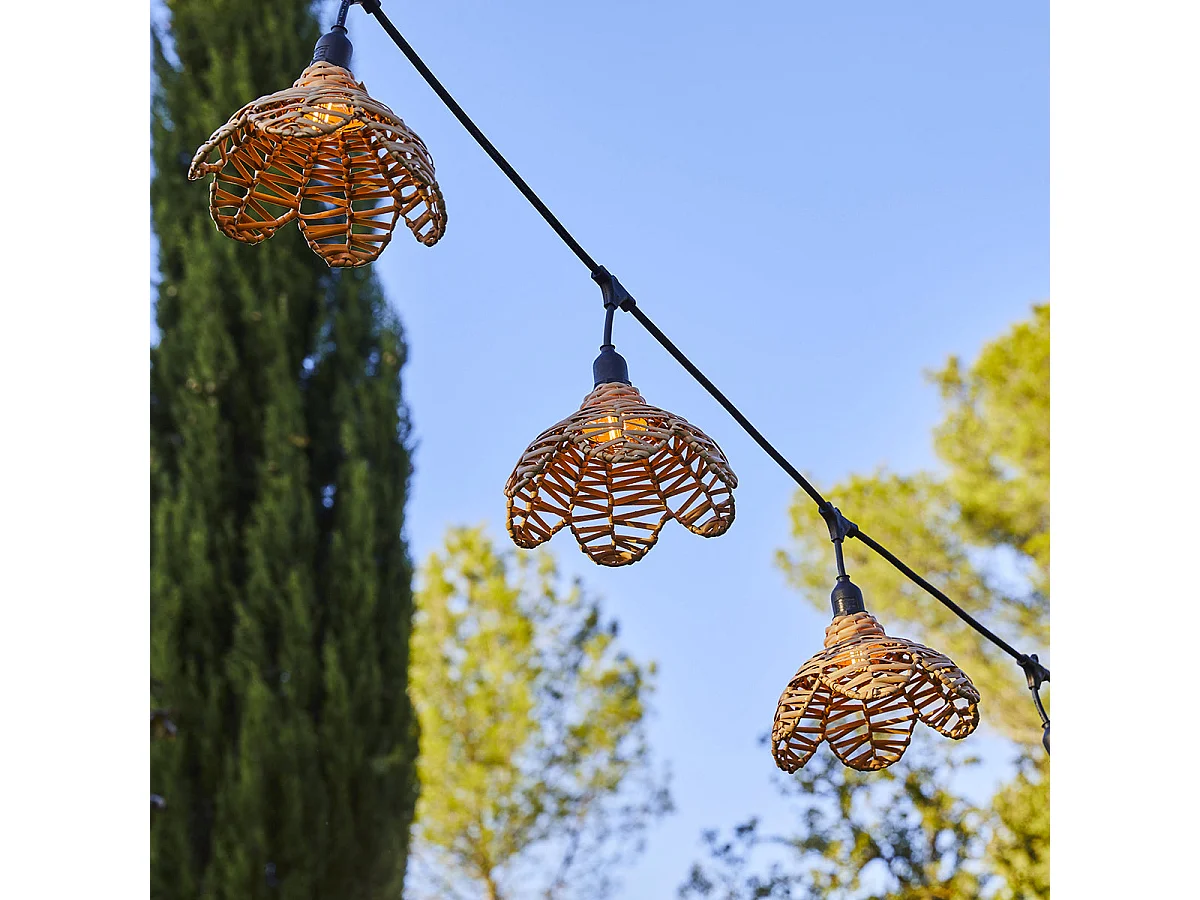 Guirlande lumineuse raccordable FLOWER Marron Caoutchouc 6m