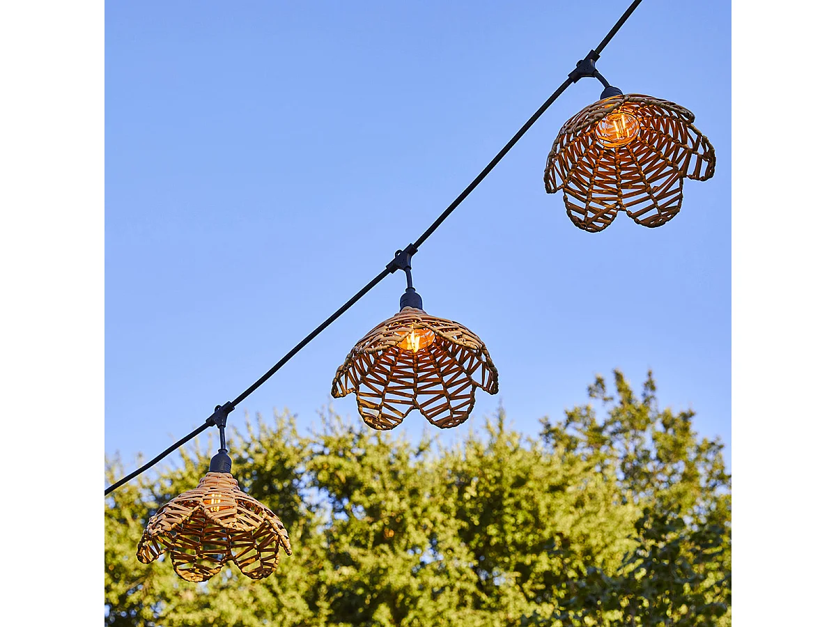 Guirlande lumineuse raccordable FLOWER Marron Caoutchouc 6m