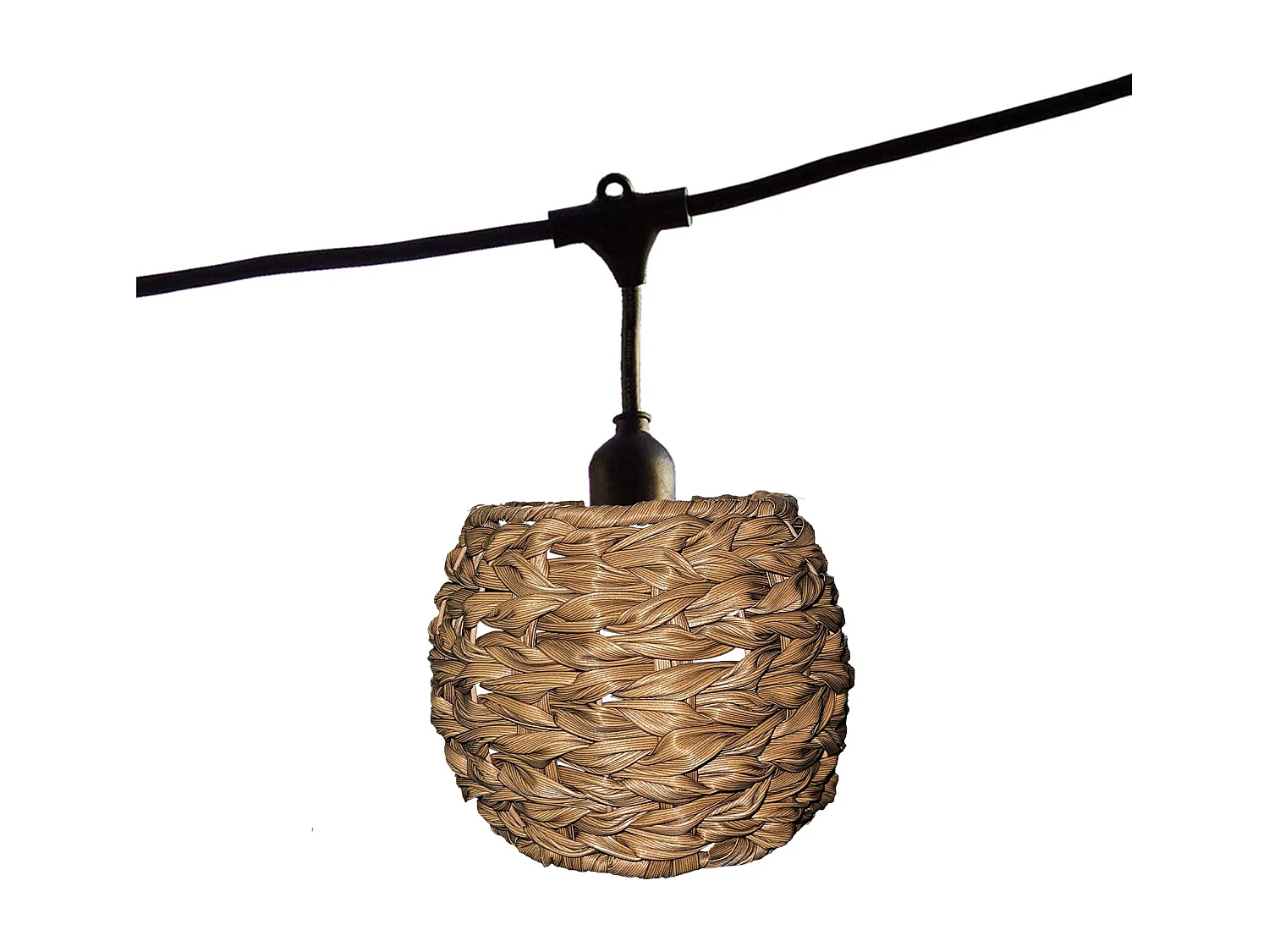 Guirlande lumineuse raccordable PINE Marron Poly rotin 6m