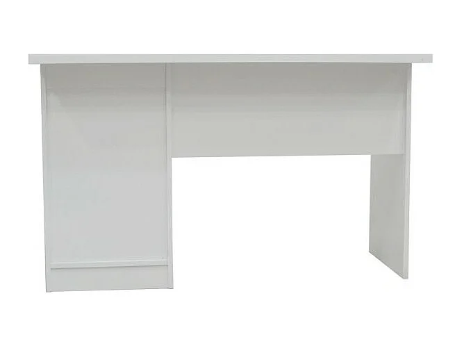 Recht bureau uit de PRAGUE collectie met één lade en een deur in witte kleur