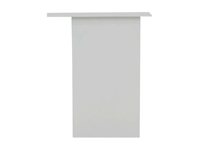 Recht bureau uit de PRAGUE collectie met één lade en een deur in witte kleur