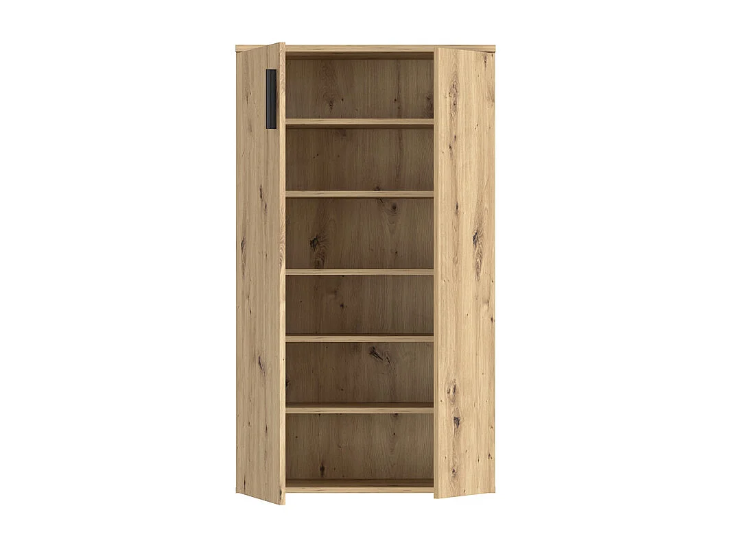Meuble à chaussures 2 portes décor bois de chêne rustique – AMELIE