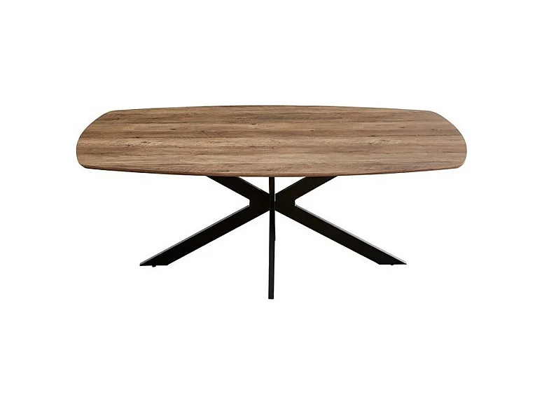Ovale eettafel voor 10 personen uit de TUNIS collectie. Design metalen poten.