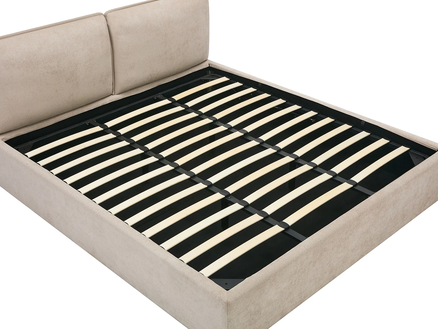 Bett mit Stauraum mit abnehmbarem Bezug – 180 x 200 cm – Stoff – Beige – TENESE