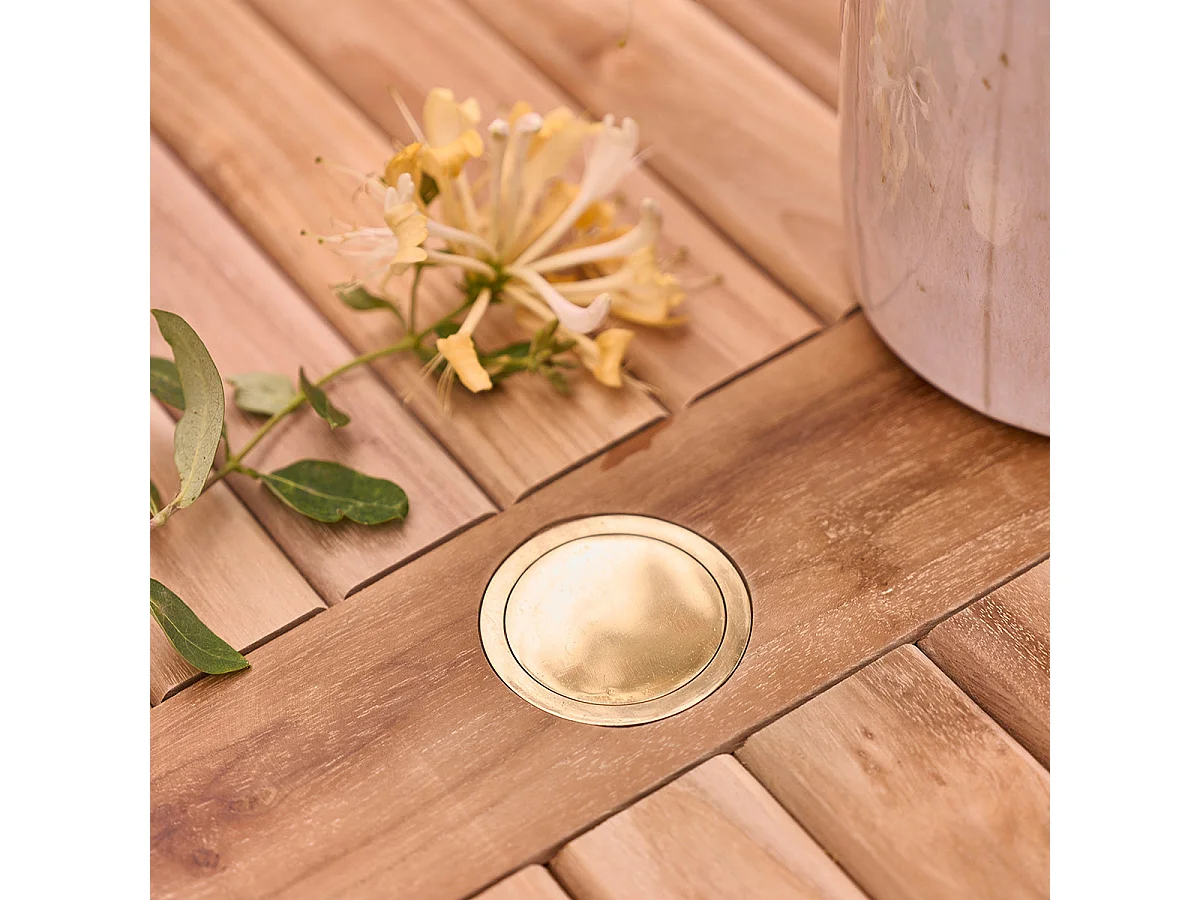 Salón de jardín de madera de teca maciza para  2/8 pers. LIVIE