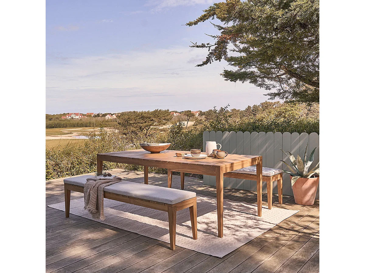 Salon de jardin en teck massif 6/8 places