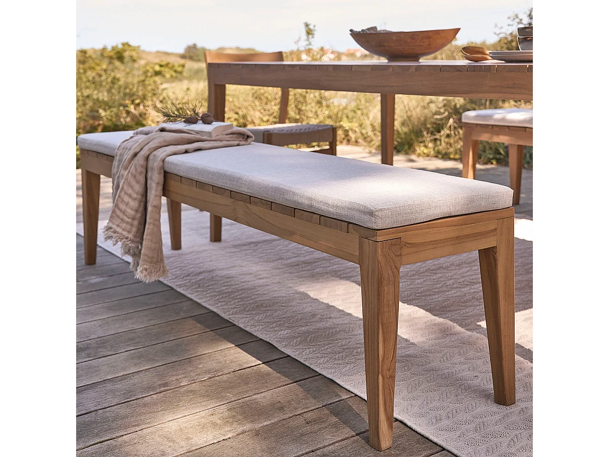 Salon de jardin en teck massif 6/8 places