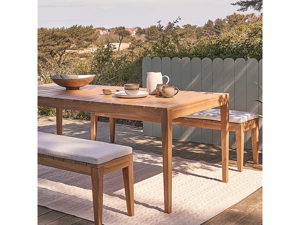 Salon de jardin en teck massif 6/8 places