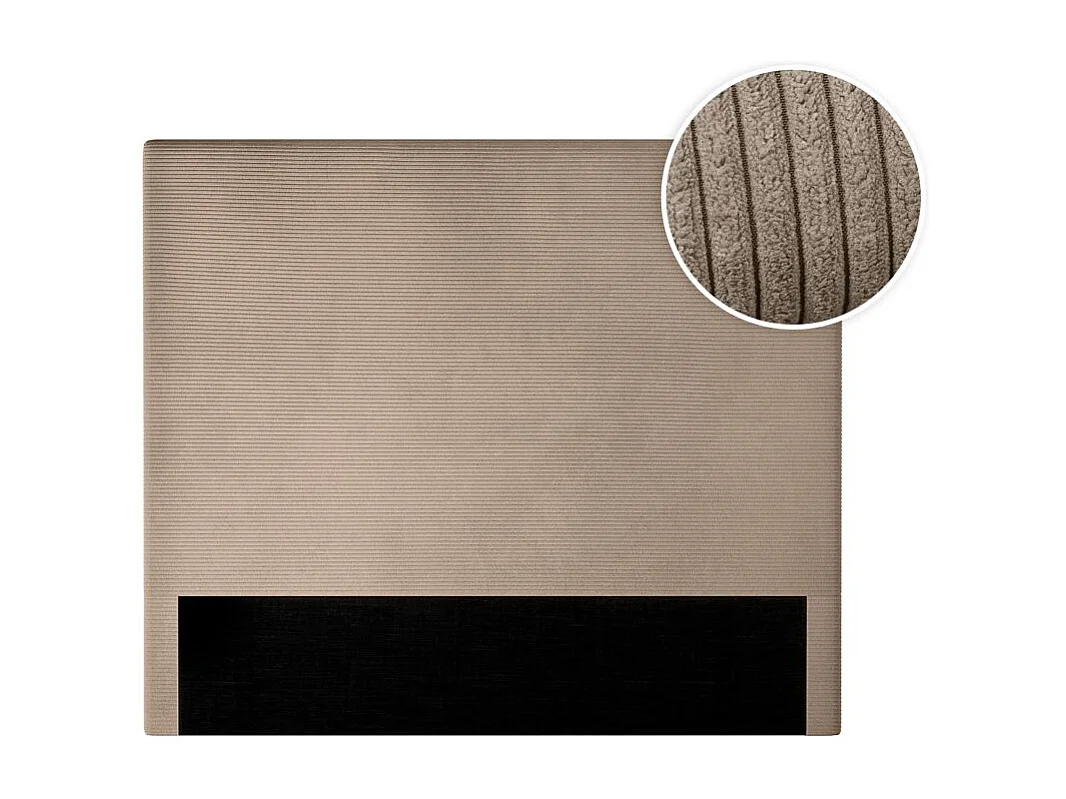 Tête de lit NUMA en velours côtelé - Taupe - Largeur 160 cm