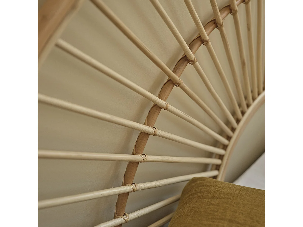 Testiera in rattan bohémien 160 cm