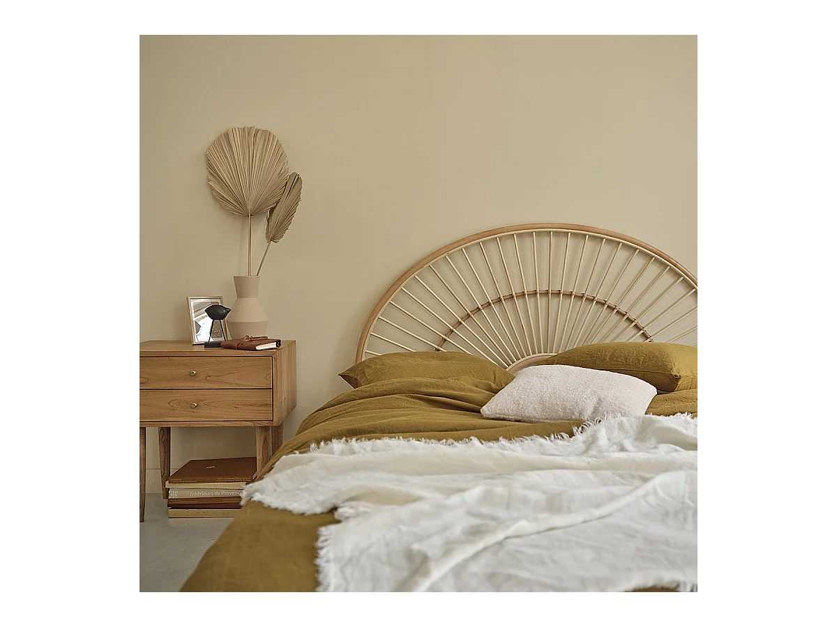 Tête de lit en rotin naturel 160 cm