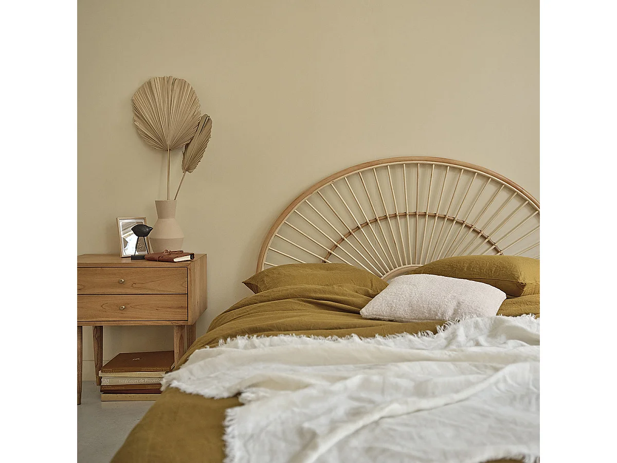 Tête de lit en rotin naturel 160 cm