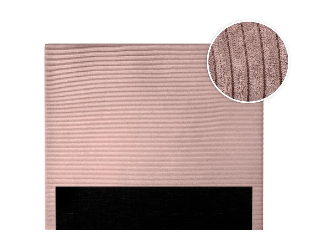 Tête de lit NUMA en velours côtelé - Rose - Largeur 140 cm