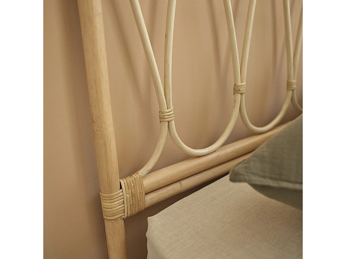 Testiera in rattan bohémien 90