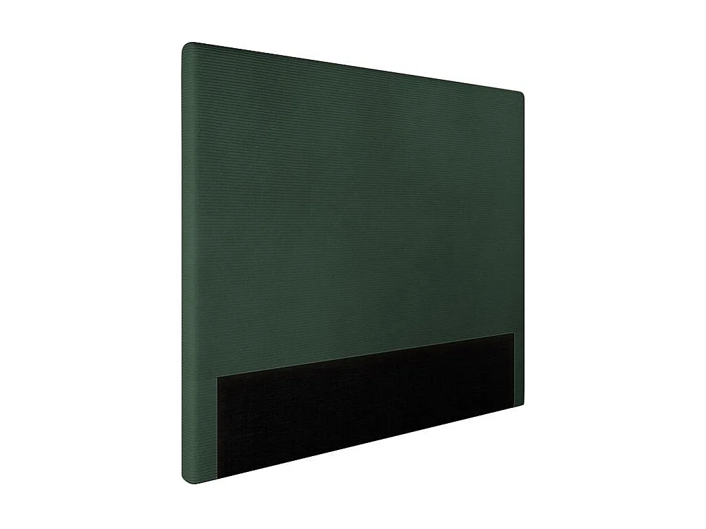 Tête de lit NUMA en velours côtelé - Vert foncé - Largeur 160 cm