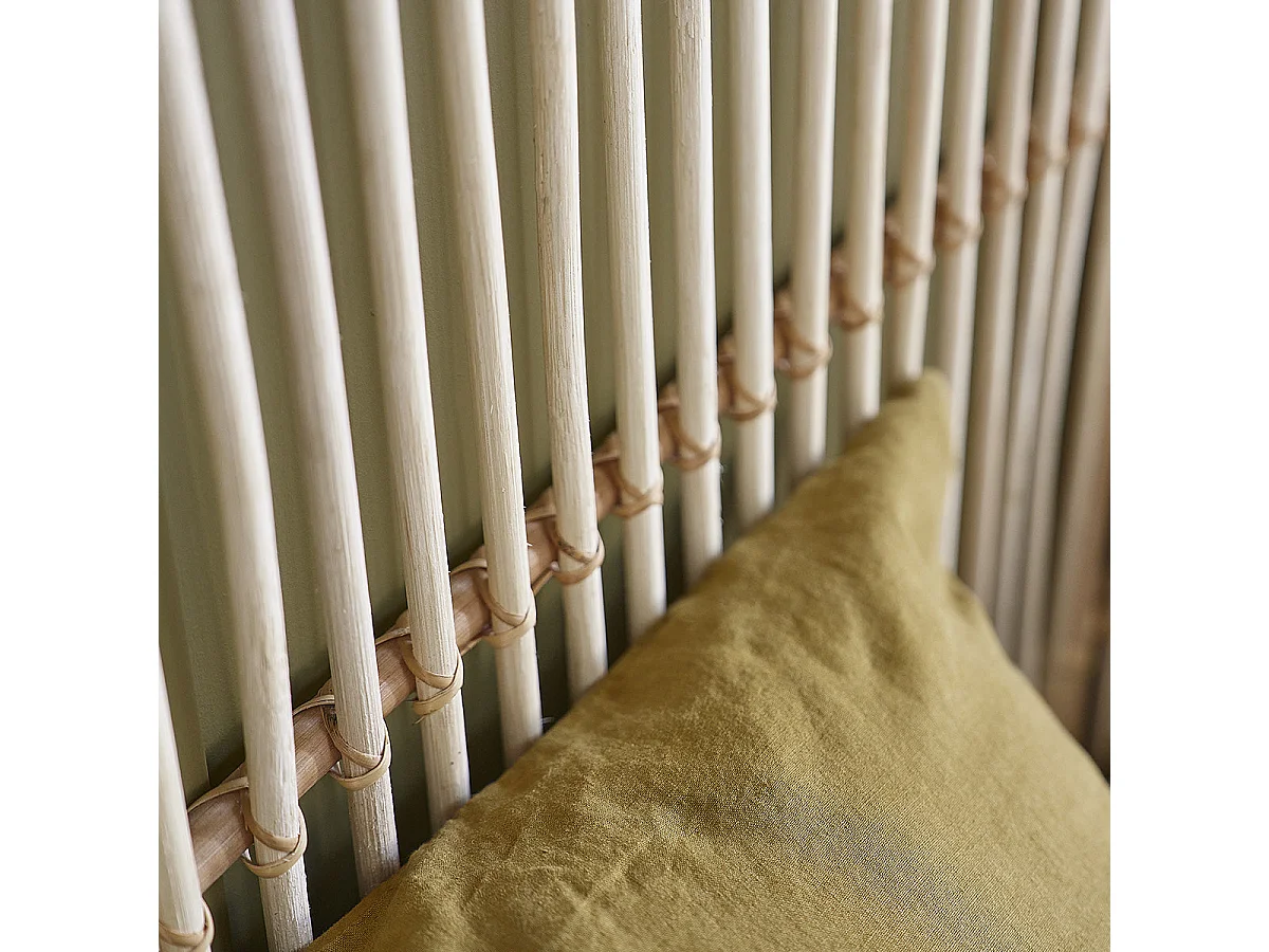 Cabecero de cama alto de ratán de 180 cm de ancho