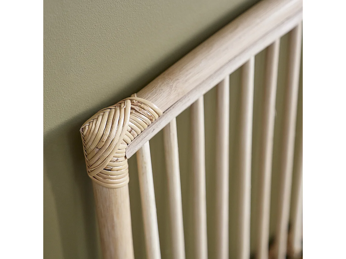 Cabecero de cama alto de ratán de 180 cm de ancho