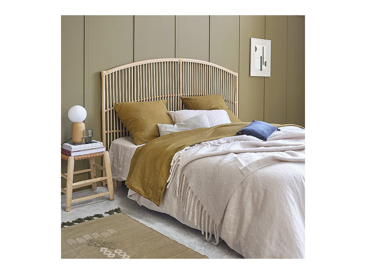 Tête de lit en rotin naturel 180 cm