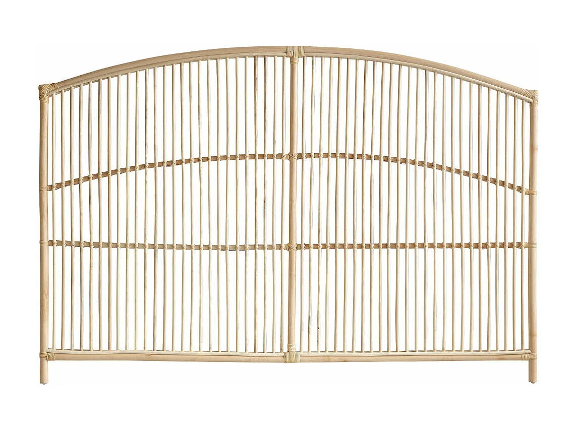 Cabecero de cama alto de ratán de 180 cm de ancho