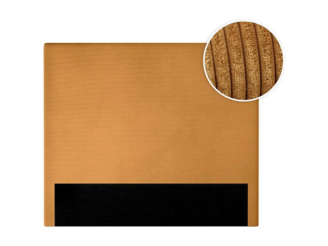 Tête de lit NUMA en velours côtelé - Jaune - Largeur 140 cm