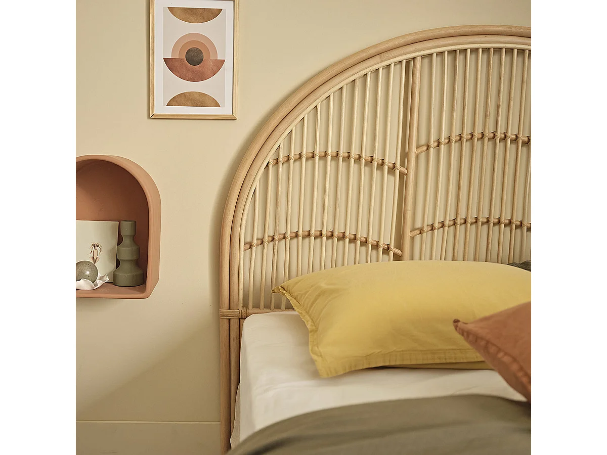 Tête de lit en rotin 140 cm