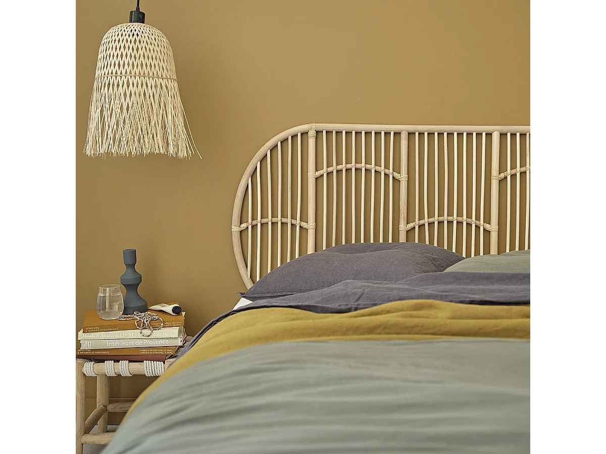 Testiera in rattan bohémien 160 cm