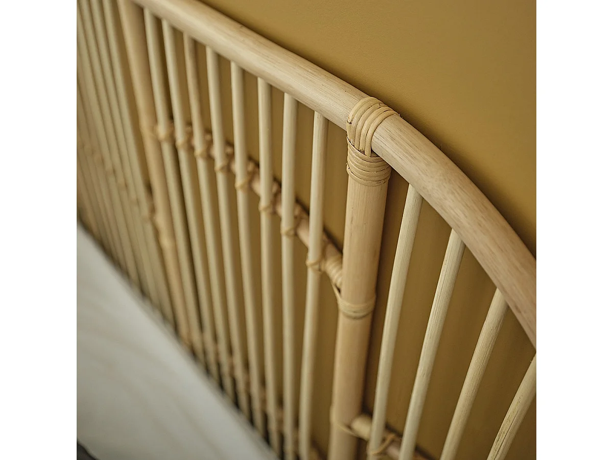 Testiera in rattan bohémien 160 cm