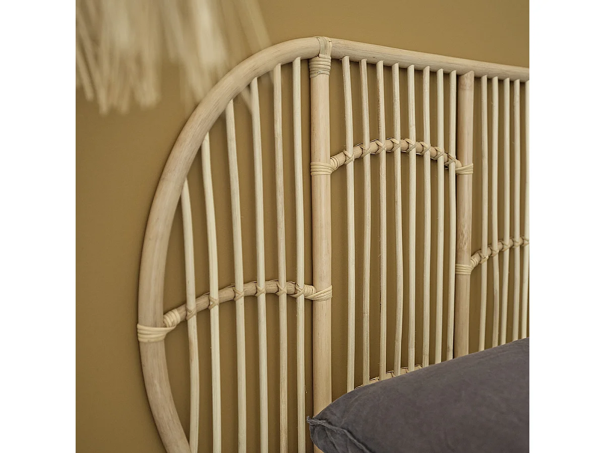 Testiera in rattan bohémien 160 cm