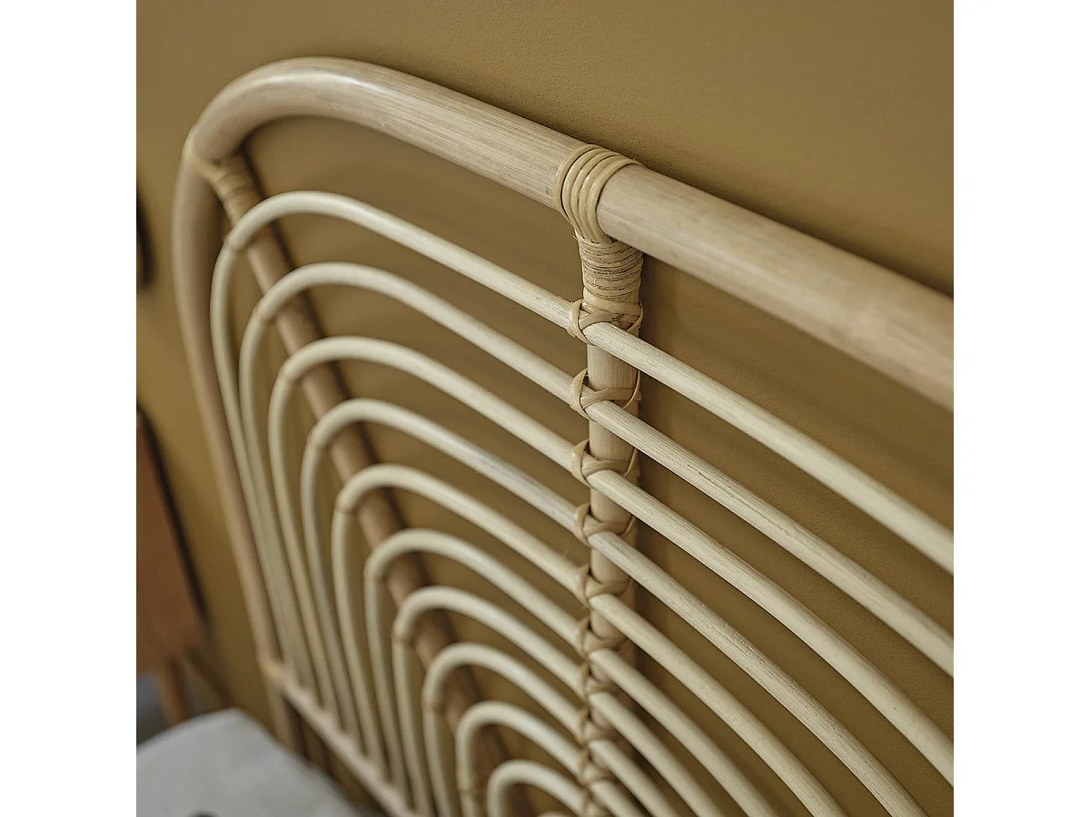 Testiera in rattan bohémien 90 cm