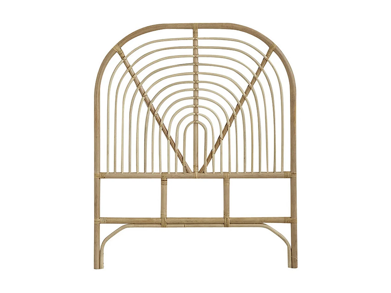 Tête de lit enfant arrondie en rotin 90 cm