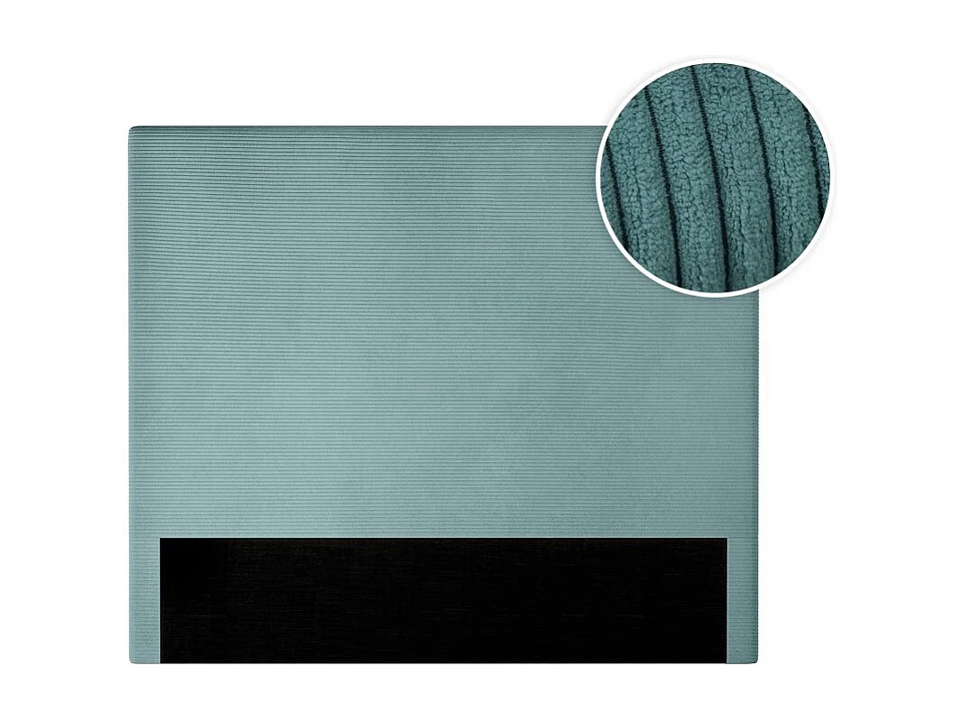 Tête de lit NUMA en velours côtelé - Bleu clair - Largeur 140 cm