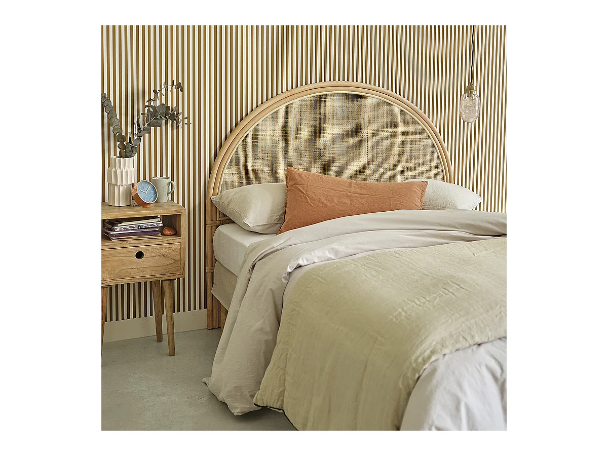Cabecero de cama de ratán 90 cm