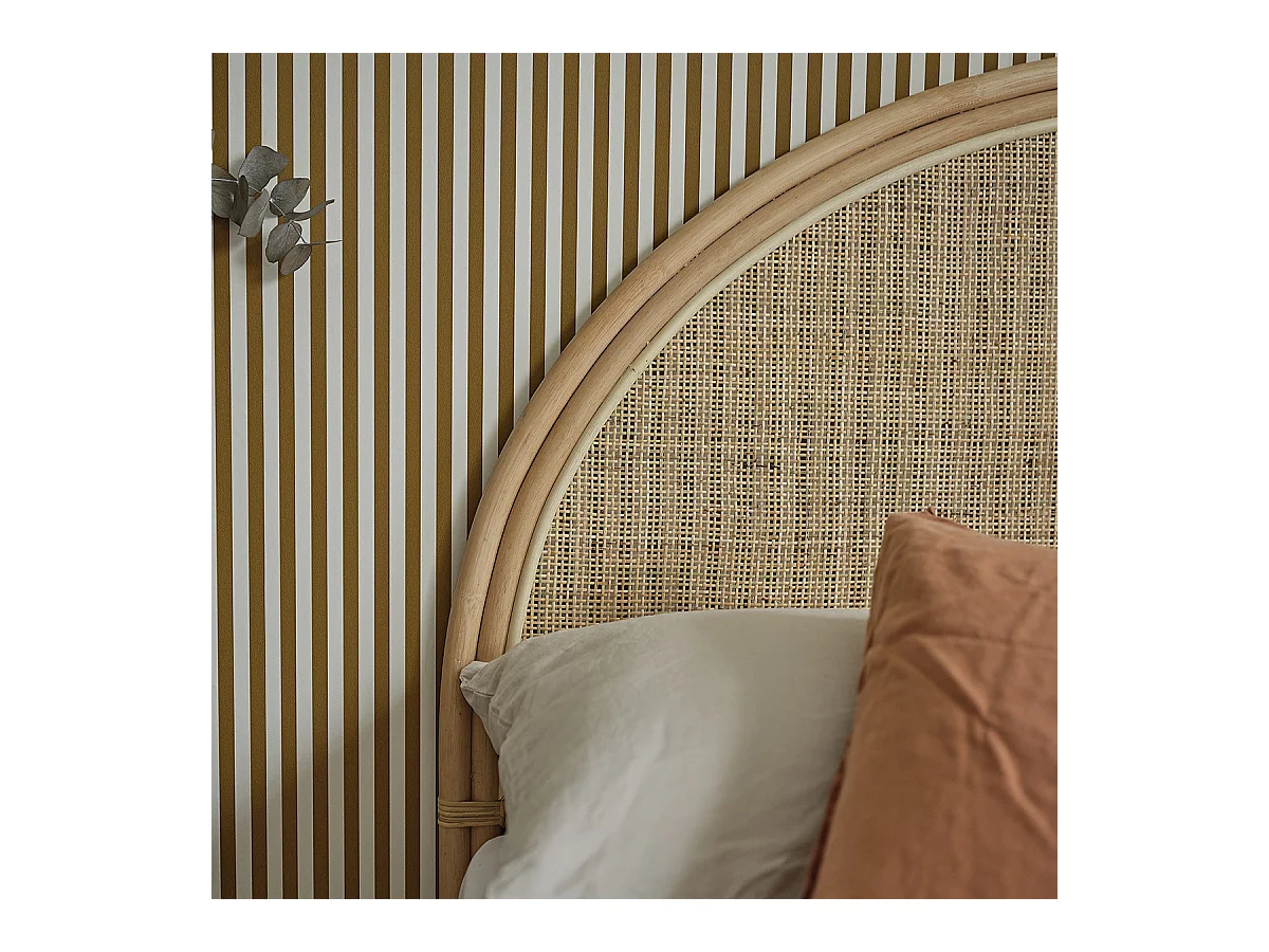 Tête de lit en rotin naturel 140 cm