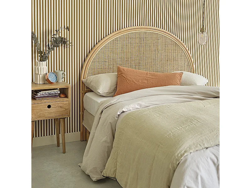 Tête de lit en rotin naturel 140 cm