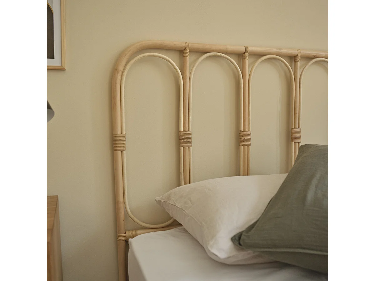 Cabecero de cama de ratán 160 cm
