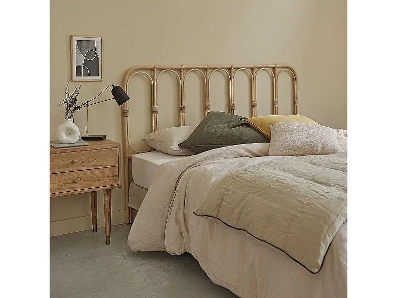 Tête de lit en rotin naturel 160 cm