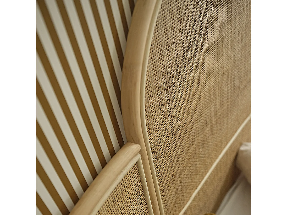 Tête de lit en rotin et cannage 160 cm