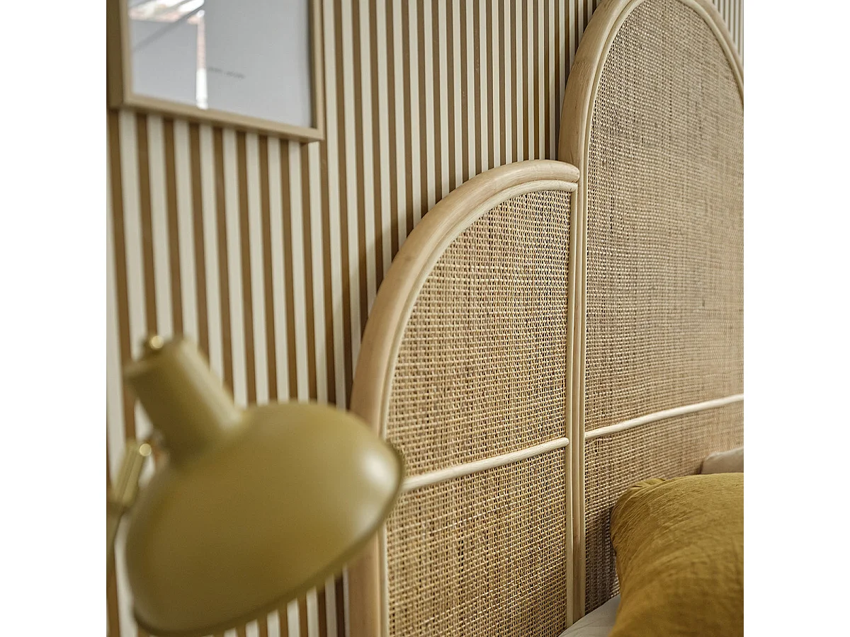 Tête de lit en rotin et cannage 160 cm