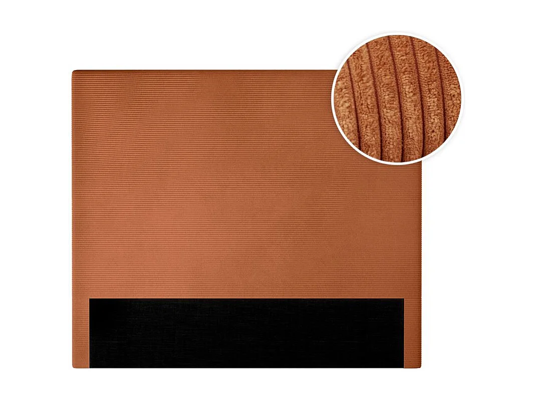 Tête de lit NUMA en velours côtelé - Terracotta - Largeur 160 cm