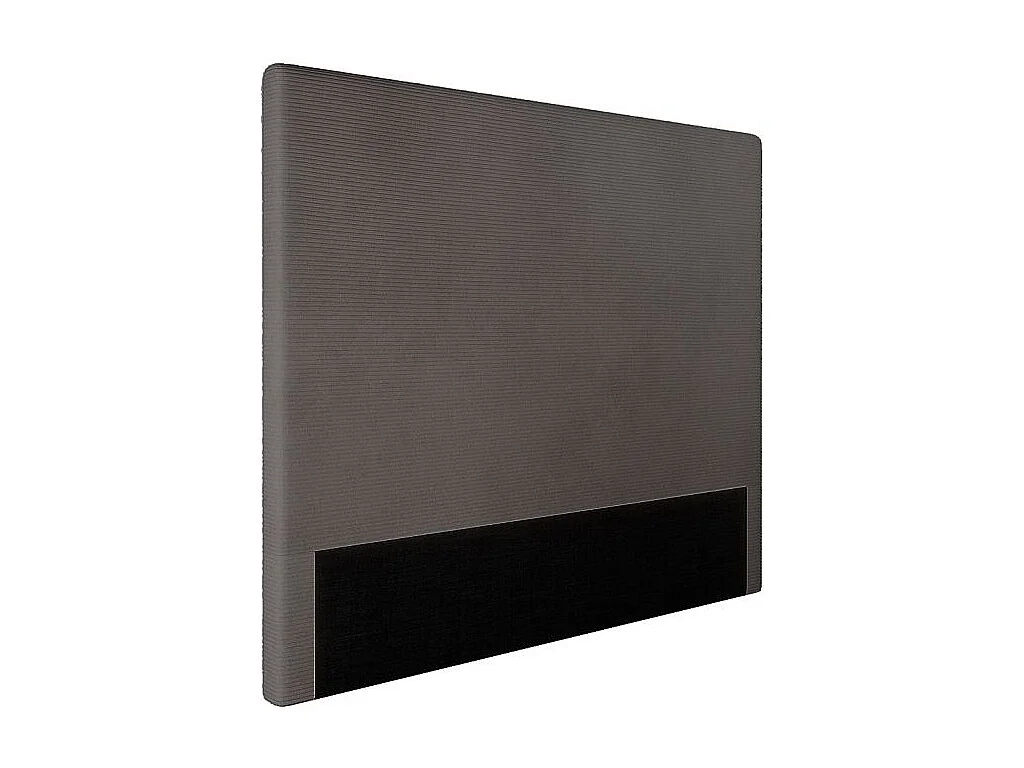Tête de lit NUMA en velours côtelé - Gris anthracite - Largeur 140 cm