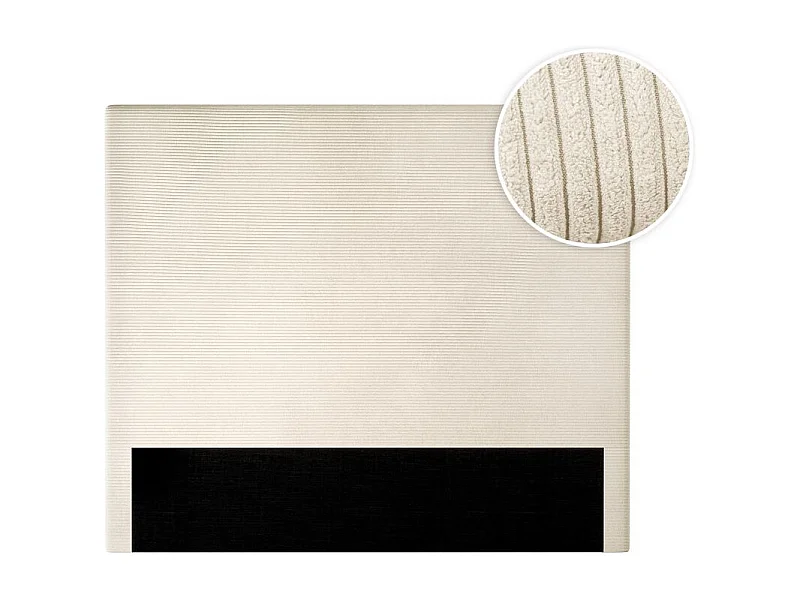 Tête de lit NUMA en velours côtelé - Beige - Largeur 160 cm