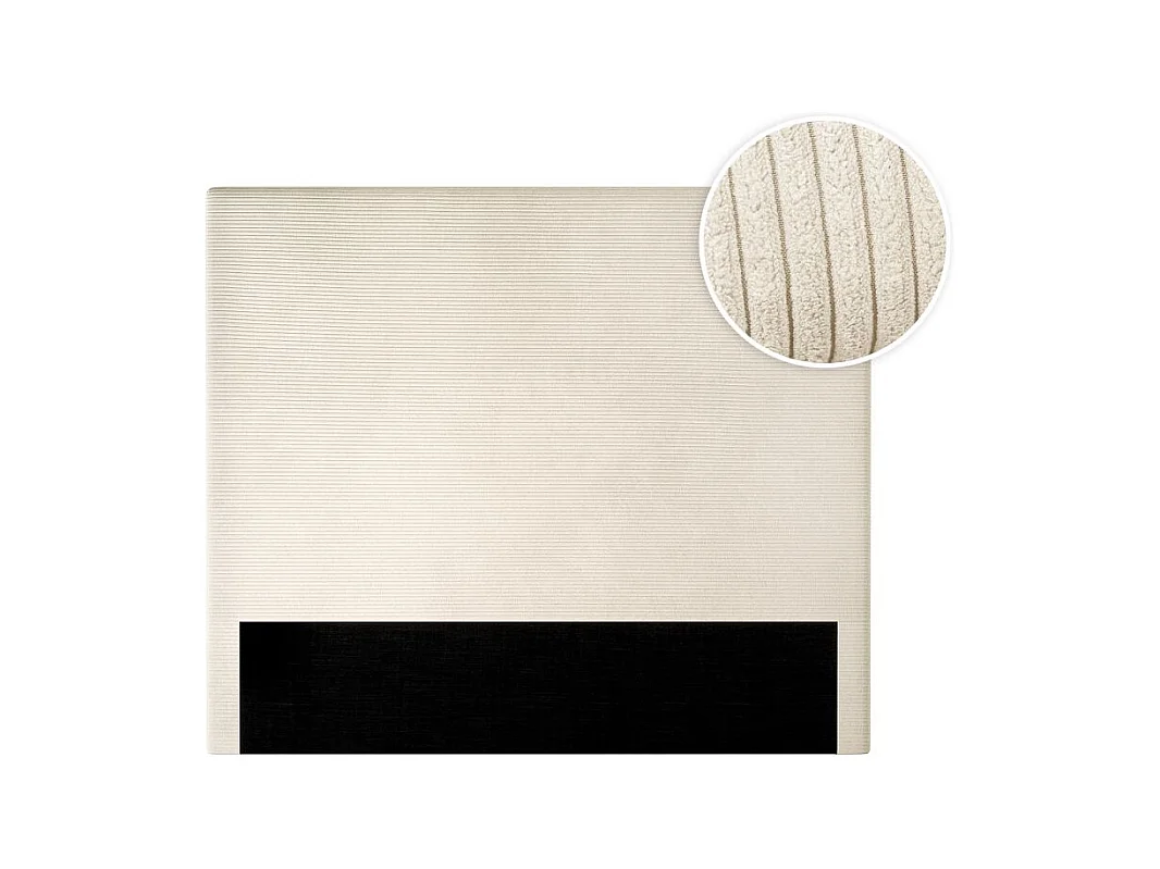 Tête de lit NUMA en velours côtelé - Beige - Largeur 160 cm