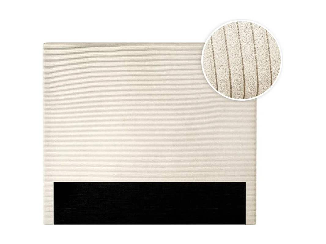 Tête de lit NUMA en velours côtelé - Beige - Largeur 160 cm